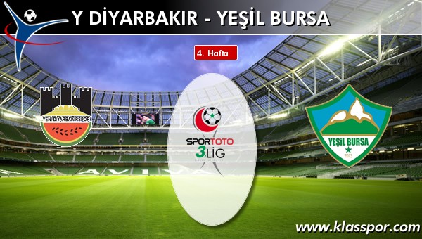 Yeni Diyarbakır - Yeşil Bursa maç kadroları belli oldu...