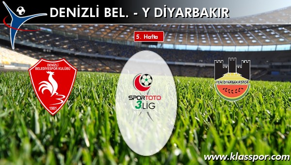 Denizli Bel. - Yeni Diyarbakır maç kadroları belli oldu...