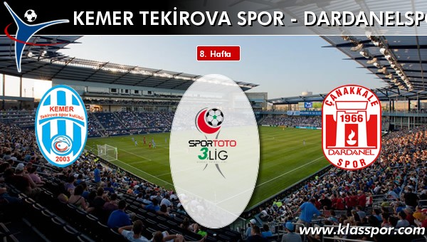 Kemer Tekirova Spor - Dardanelspor sahaya hangi kadro ile çıkıyor?