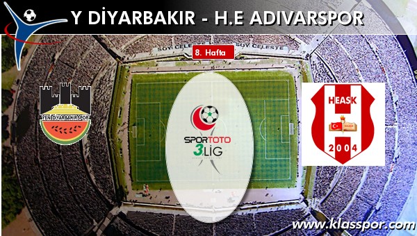 Yeni Diyarbakır - H.E. Adıvarspor maç kadroları belli oldu...