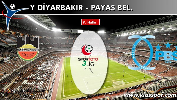 Yeni Diyarbakır - Payas Bel. maç kadroları belli oldu...