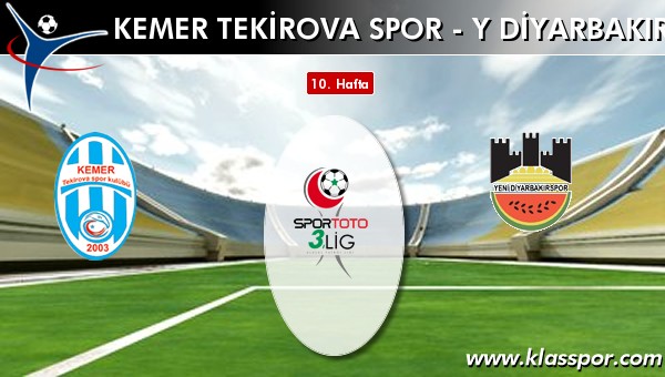 Kemer Tekirova Spor - Yeni Diyarbakır maç kadroları belli oldu...