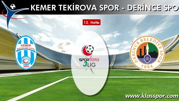 Kemer Tekirova Spor 0 - Derince Spor 2