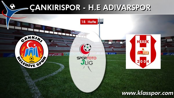 İşte Çankırıspor - H.E. Adıvarspor maçında ilk 11'ler