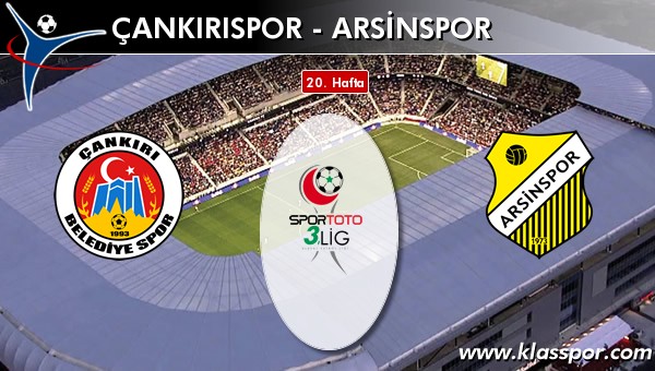 Çankırıspor - Arsinspor maç kadroları belli oldu...