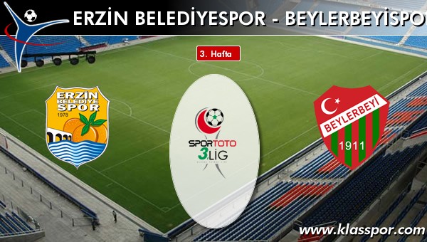 Erzin Belediyespor - Beylerbeyispor maç kadroları belli oldu...