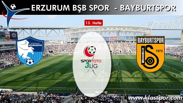 İşte Erzurum Bşb Spor - Bayburtspor maçında ilk 11'ler