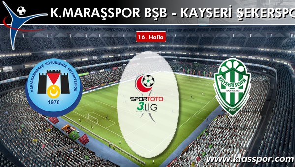 İşte K. Maraşspor BŞB - Kayseri Şekerspor maçında ilk 11'ler