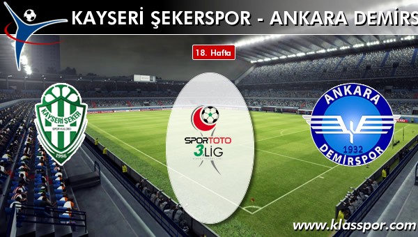 Kayseri Şekerspor - Ankara Demirspor maç kadroları belli oldu...