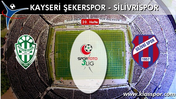 İşte Kayseri Şekerspor - Silivrispor maçında ilk 11'ler