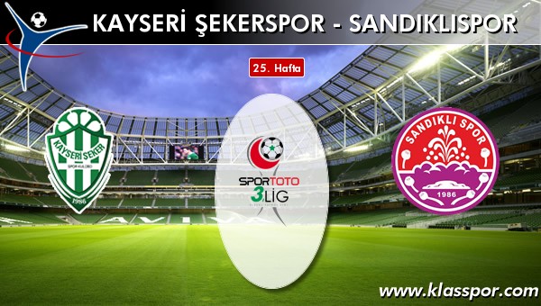 Kayseri Şekerspor - Sandıklıspor sahaya hangi kadro ile çıkıyor?