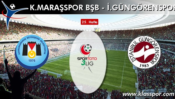 İşte K. Maraşspor BŞB - İ. Güngörenspor maçında ilk 11'ler