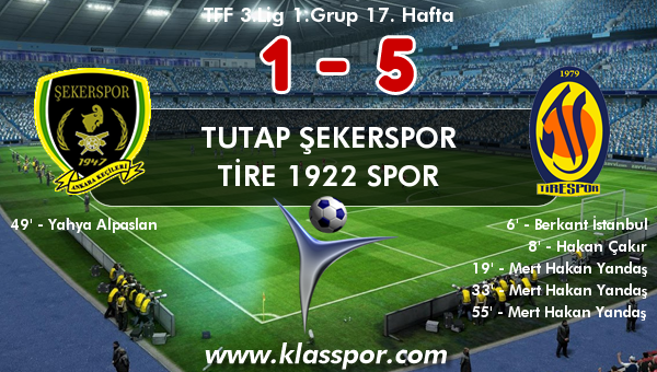 Tutap Şekerspor 1 - Tire 1922 Spor 5