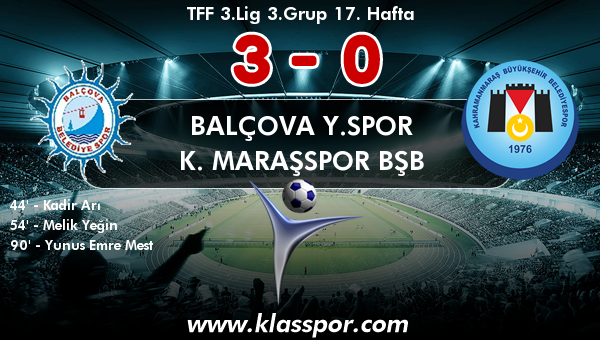 Balçova Y.spor 3 - K. Maraşspor BŞB 0