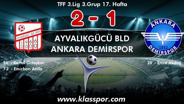 Ayvalıkgücü Bld 2 - Ankara Demirspor 1