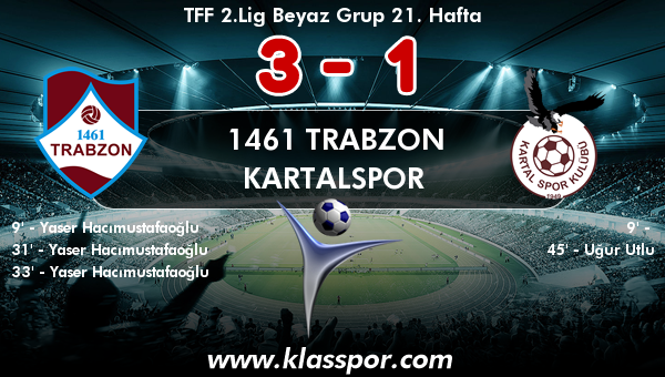 1461 Trabzon 3 - Kartalspor 1