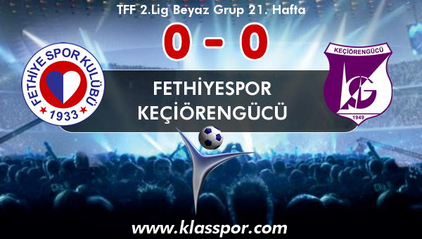 Fethiyespor 0 - Keçiörengücü 0