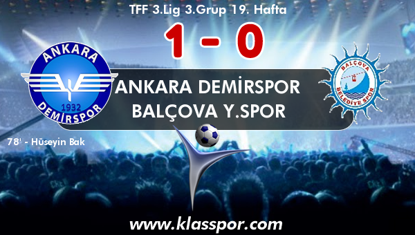 Ankara Demirspor 1 - Balçova Y.spor 0
