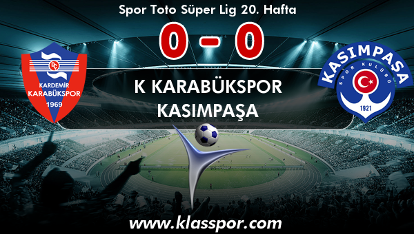 K Karabükspor 0 - Kasımpaşa 0