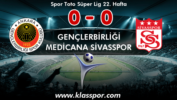 Gençlerbirliği 0 - Medicana Sivasspor 0