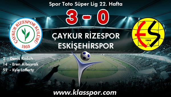 Çaykur Rizespor 3 - Eskişehirspor 0