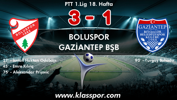 Boluspor 3 - Gaziantep BŞB 1