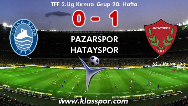 Pazarspor 0 - Hatayspor 1
