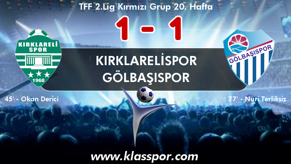 Kırklarelispor 1 - Gölbaşıspor 1