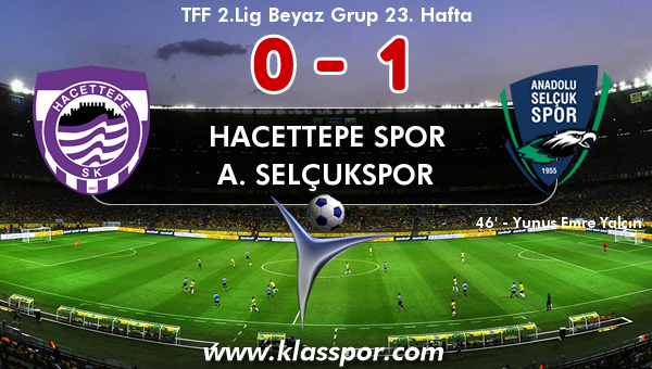 Hacettepe Spor 0 - A. Selçukspor 1