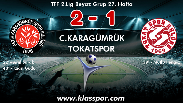 C.Karagümrük 2 - Tokatspor 1