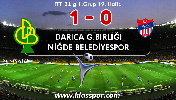 Darıca G.Birliği 1 - Niğde Belediyespor 0