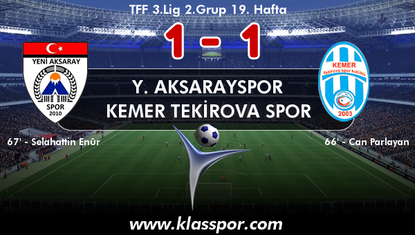 Y. Aksarayspor 1 - Kemer Tekirova Spor 1