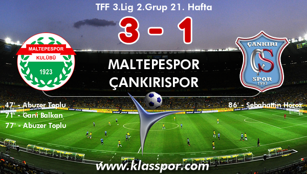 Maltepespor 3 - Çankırıspor 1