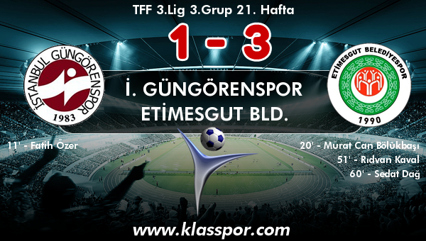 İ. Güngörenspor 1 - Etimesgut Bld. 3