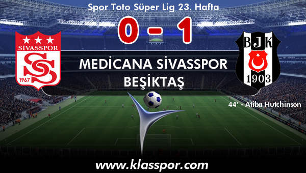 Medicana Sivasspor 0 - Beşiktaş 1