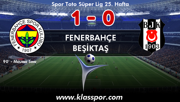 Fenerbahçe 1 - Beşiktaş 0