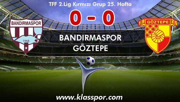 Bandırmaspor 0 - Göztepe 0