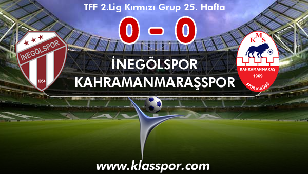 İnegölspor 0 - Kahramanmaraşspor 0