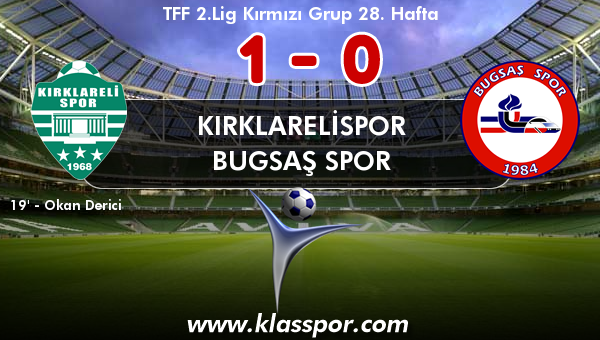 Kırklarelispor 1 - Bugsaş Spor 0