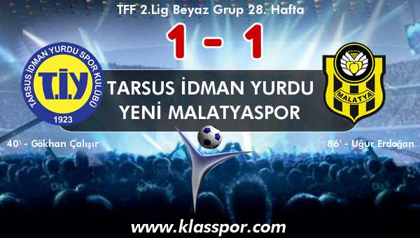 Tarsus İdman Yurdu 1 - Yeni Malatyaspor 1