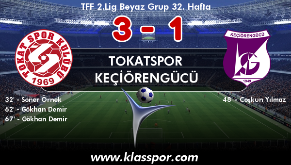 Tokatspor 3 - Keçiörengücü 1