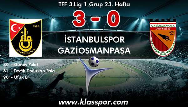 İstanbulspor 3 - Gaziosmanpaşa 0