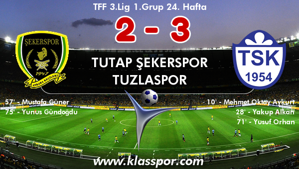 Tutap Şekerspor 2 - Tuzlaspor 3