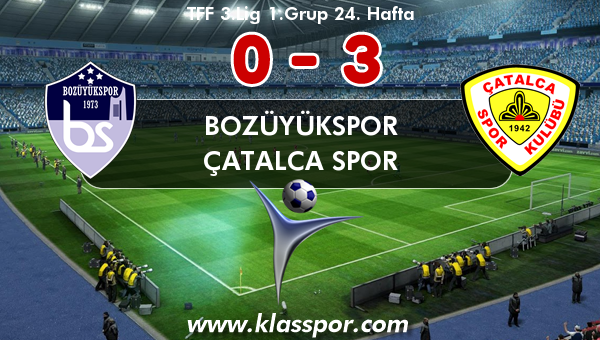 Bozüyükspor 0 - Çatalca Spor 3