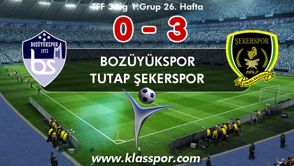 Bozüyükspor 0 - Tutap Şekerspor 3