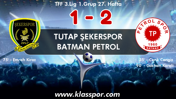 Tutap Şekerspor 1 - Batman Petrol 2