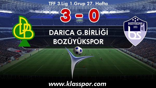 Darıca G.Birliği 3 - Bozüyükspor 0