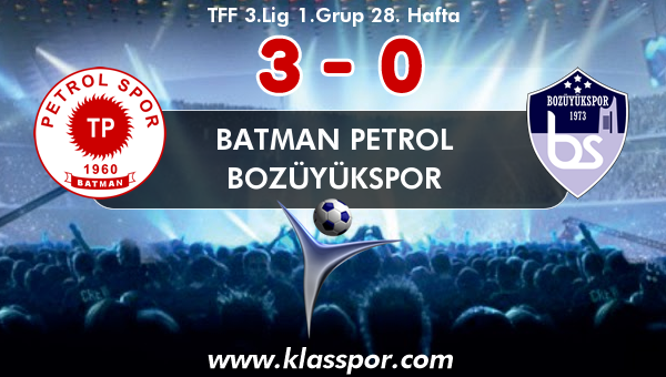 Batman Petrol 3 - Bozüyükspor 0