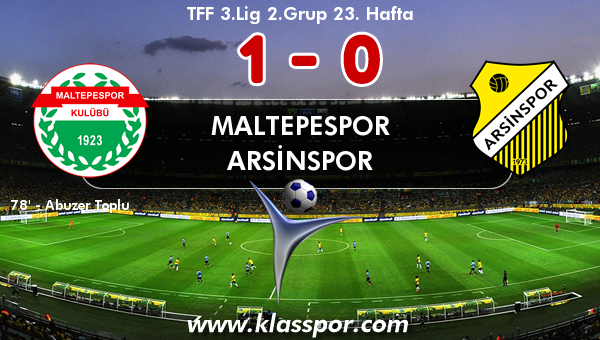 Maltepespor 1 - Arsinspor 0