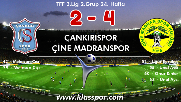 Çankırıspor 2 - Çine Madranspor 4